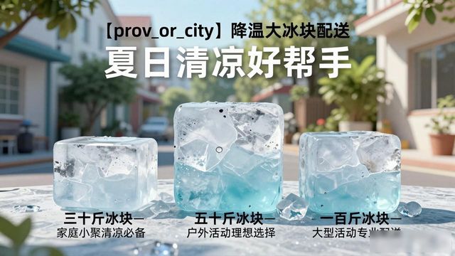 上海降温大冰块配送_海鲜排档降温解决方案_高温天气大冰块配送